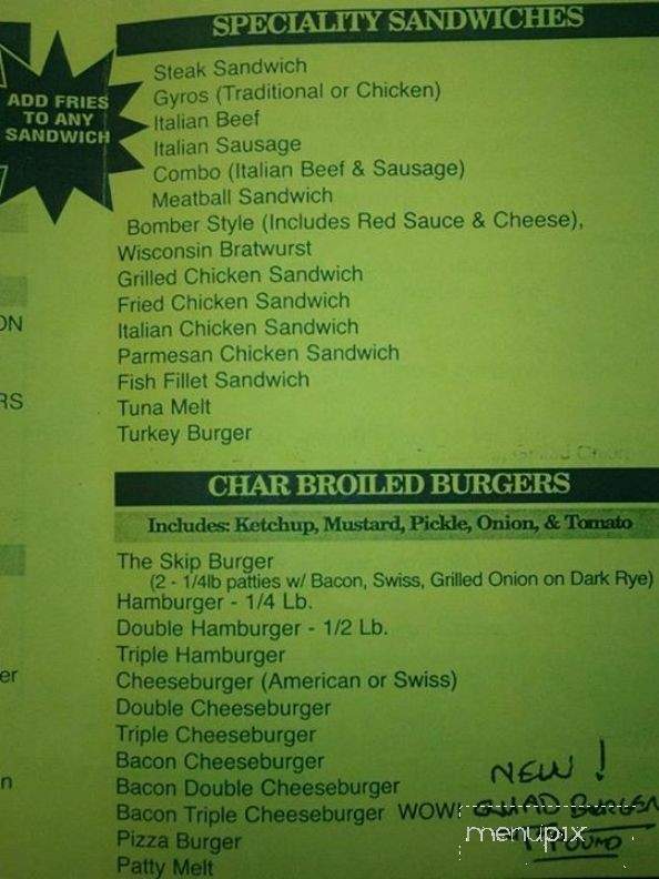 Skip's A' La Mode - Williams Bay, WI menu_pic