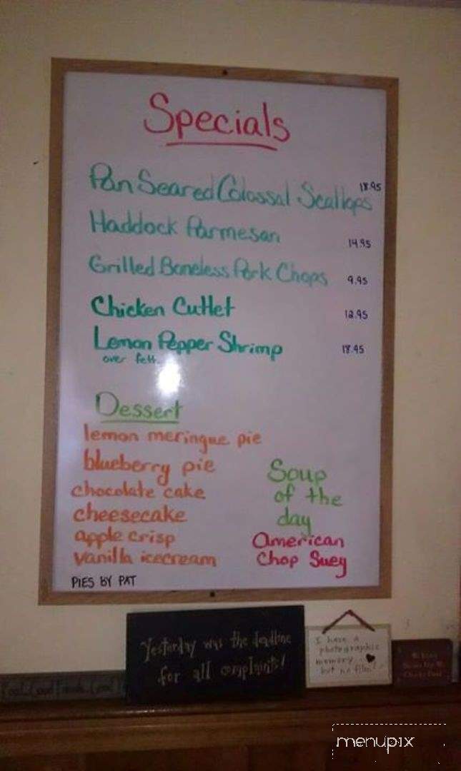 Pleasant Street Restaurant - Claremont, NH menu_pic