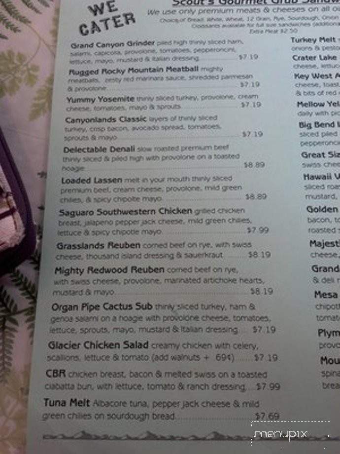 Scout's Gourmet Grub - Prescott, AZ menu_pic