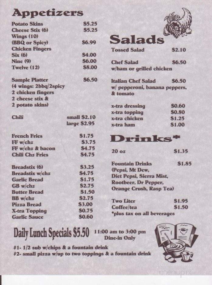 Hunter's Pizzaria - Franklin, OH menu_pic