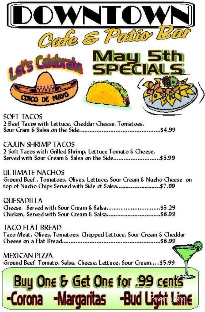 Downtown Coffee Cafe - Hubbard, OH menu_pic