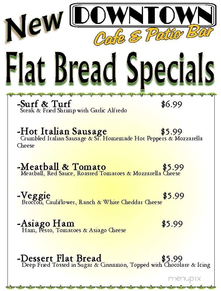 Downtown Coffee Cafe - Hubbard, OH menu_pic