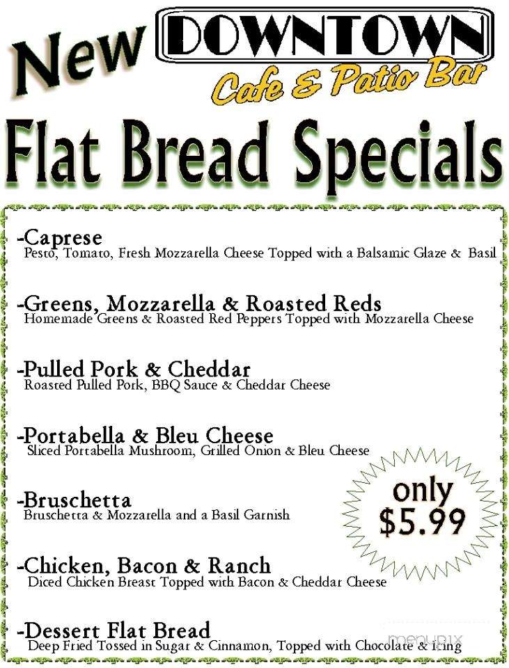 Downtown Coffee Cafe - Hubbard, OH menu_pic