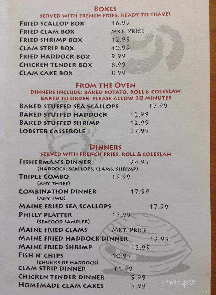 Lost Gull Fish & Chips - Oxford, ME menu_pic