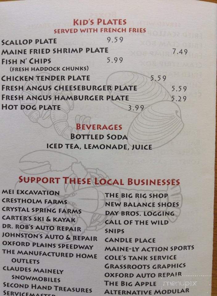 Lost Gull Fish & Chips - Oxford, ME menu_pic
