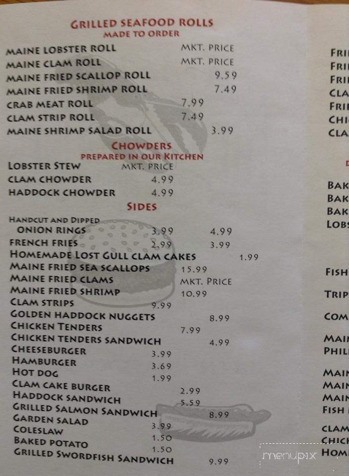 Lost Gull Fish & Chips - Oxford, ME menu_pic