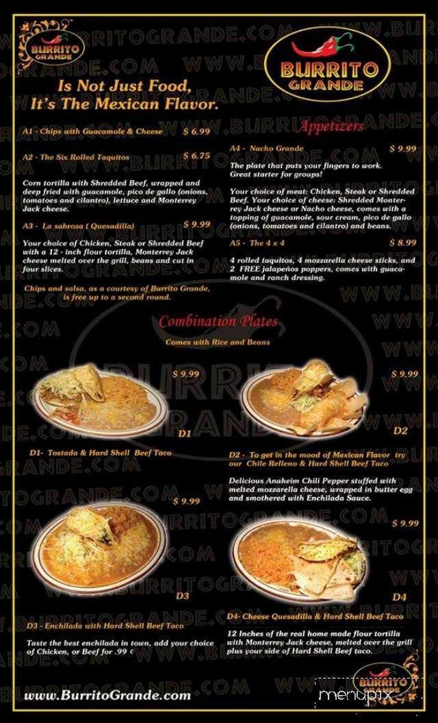 Burrito Grande - Roy, UT menu_pic