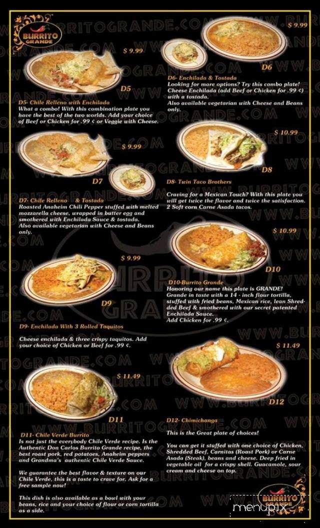 Burrito Grande - Roy, UT menu_pic