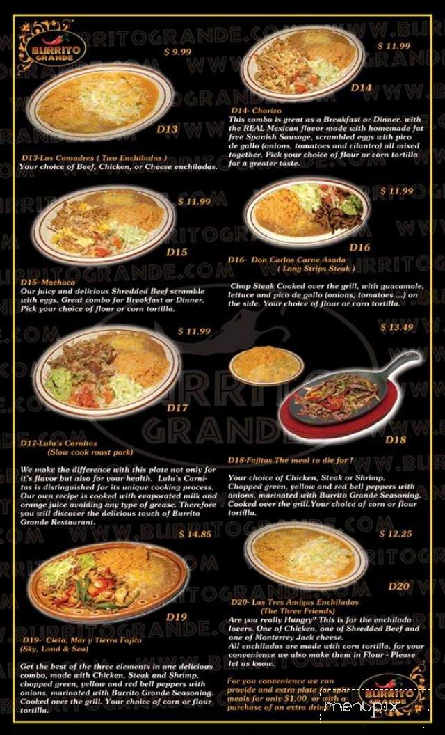 Burrito Grande - Roy, UT menu_pic