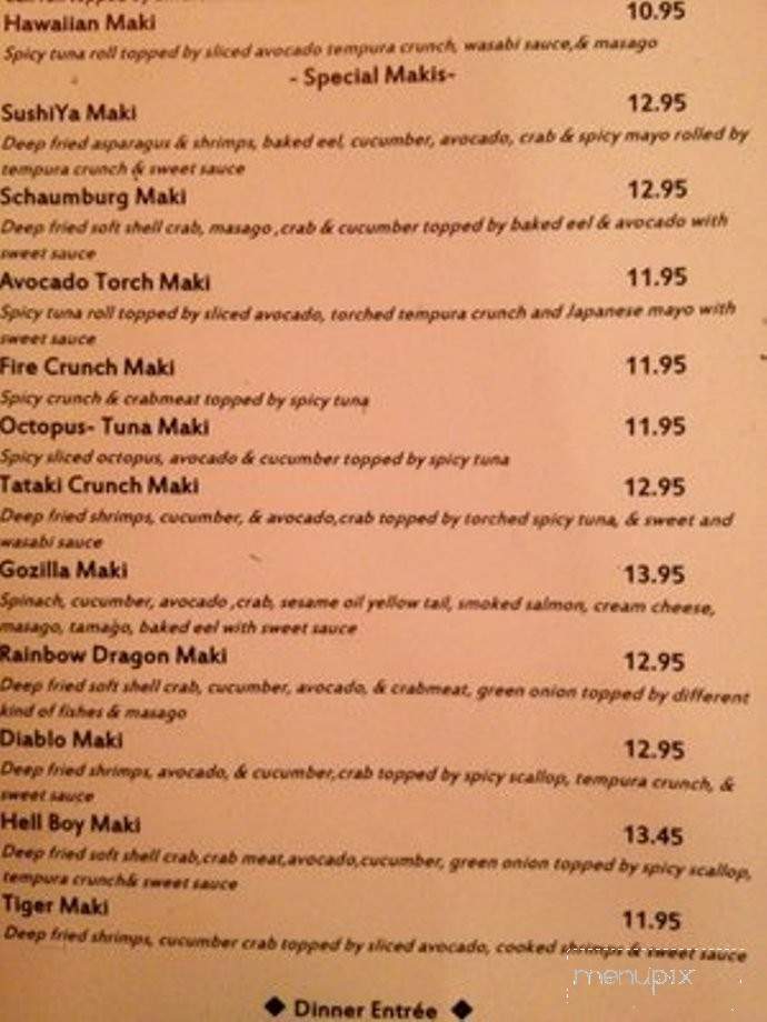 Sushi Ya - Philadelphia, PA menu_pic