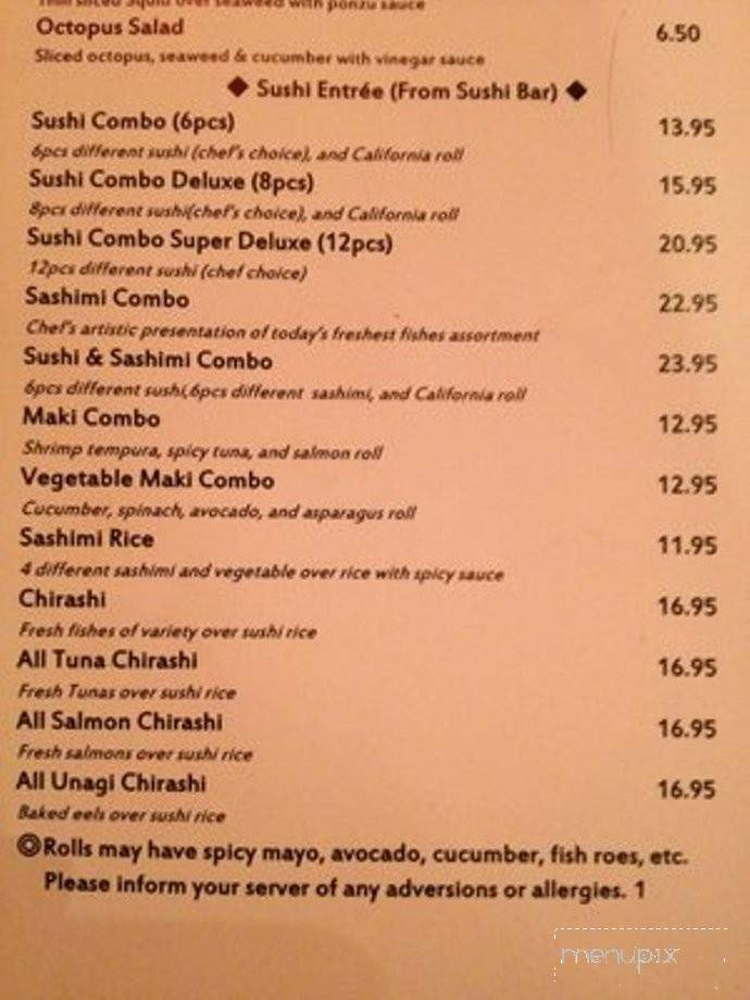 Sushi Ya - Philadelphia, PA menu_pic