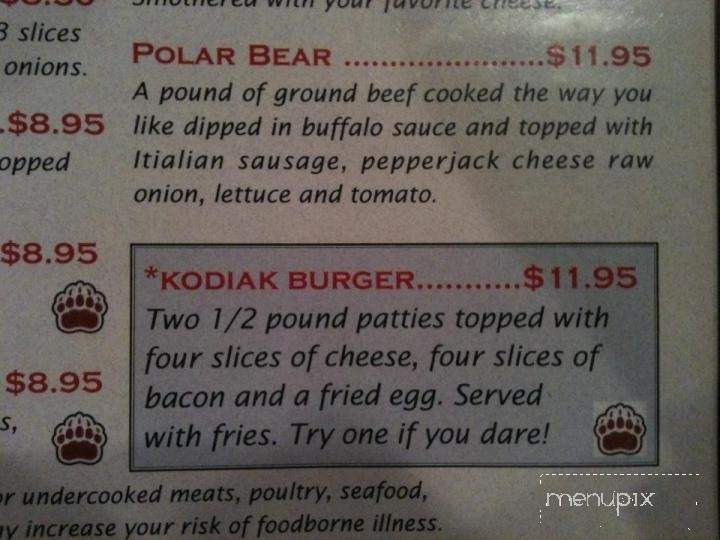 Black Bear Inn - Cottage Grove, WI menu_pic