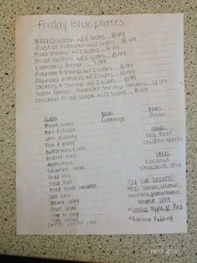 Rocking' Comet Diner - Clayton, NC menu_pic