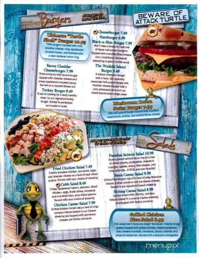 Turtle Shell Bar Grill - Mauldin, SC menu_pic