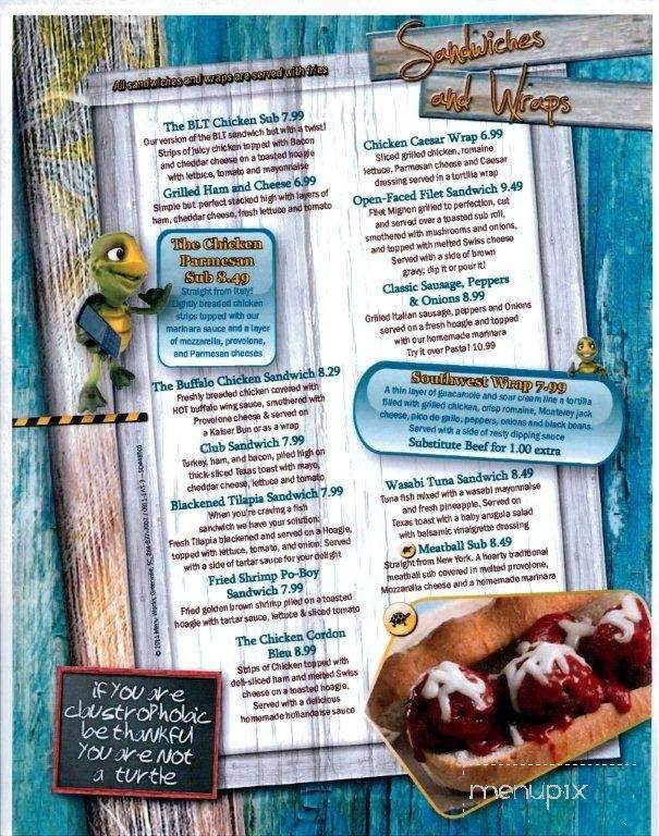 Turtle Shell Bar Grill - Mauldin, SC menu_pic