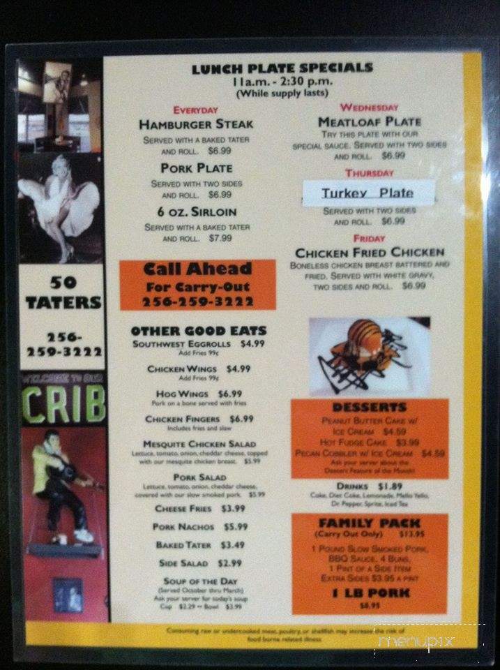50 Taters - Scottsboro, AL menu_pic