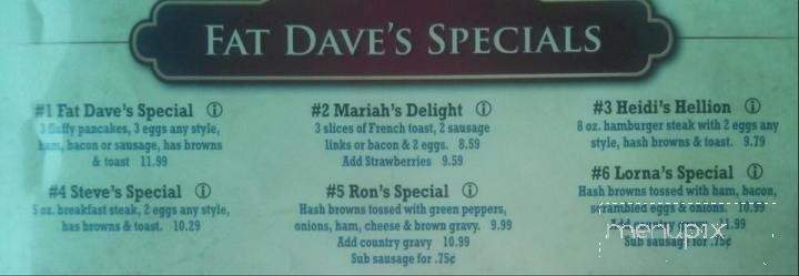 Fat Dave's - Vancouver, WA menu_pic