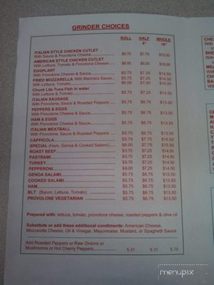 Wethersfield Pizza House - Wethersfield, CT menu_pic