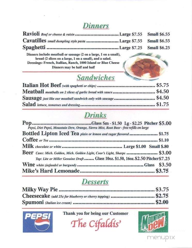 Sammy's Pizza - Cumberland, WI menu_pic