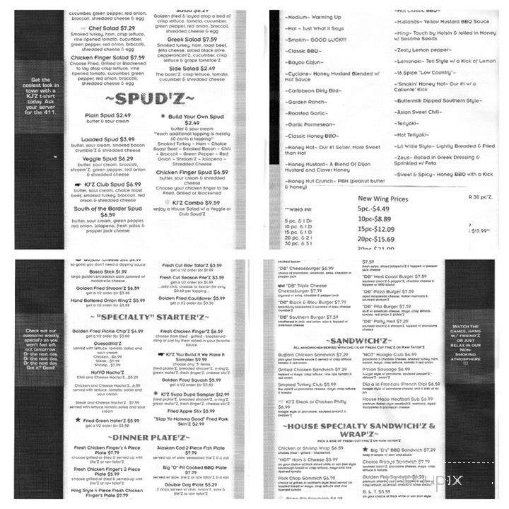 KJ'z Wings Ale - Chester, SC menu_pic