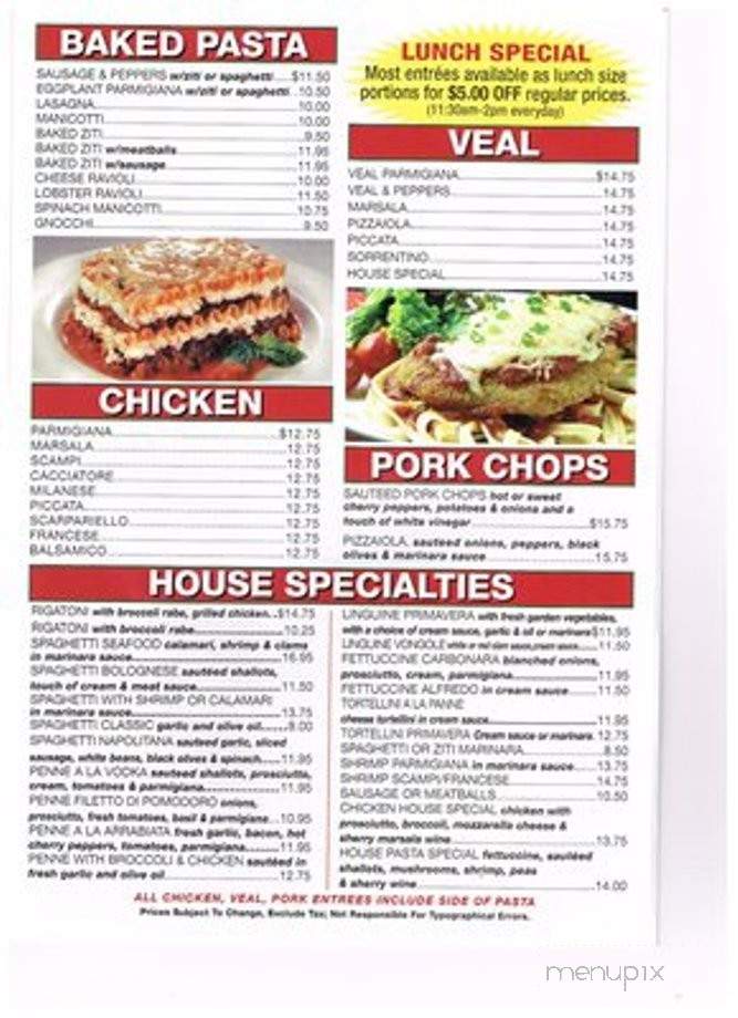 Amici Pizzeria - Peekskill, NY menu_pic