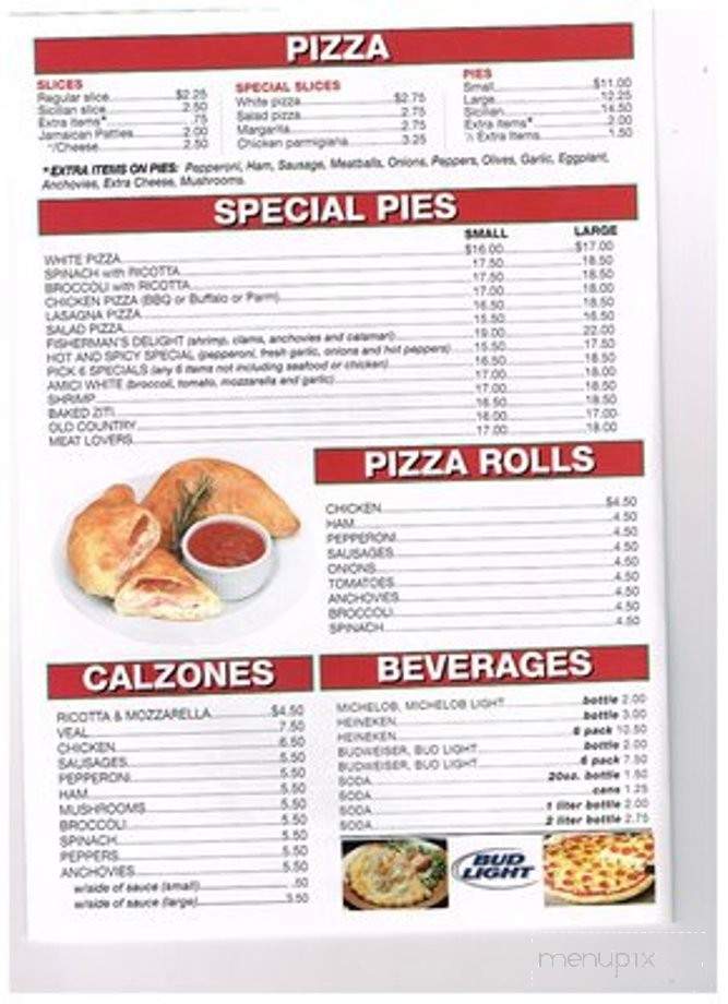 Amici Pizzeria - Peekskill, NY menu_pic