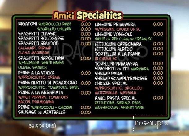 Amici Pizzeria - Peekskill, NY menu_pic