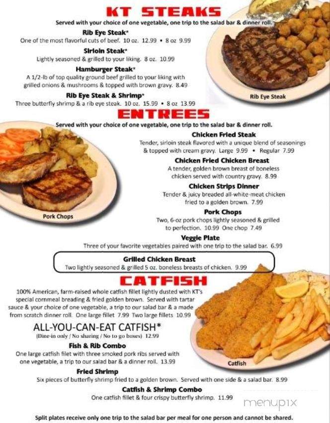 KT's Smokehouse - Blanchard, OK menu_pic