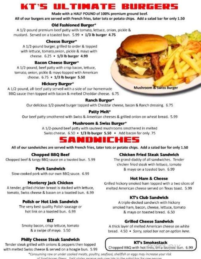 KT's Smokehouse - Blanchard, OK menu_pic