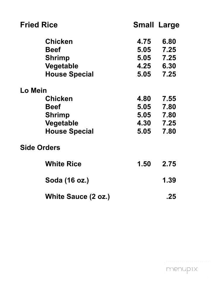 Hibachi Cafe - Greer, SC menu_pic