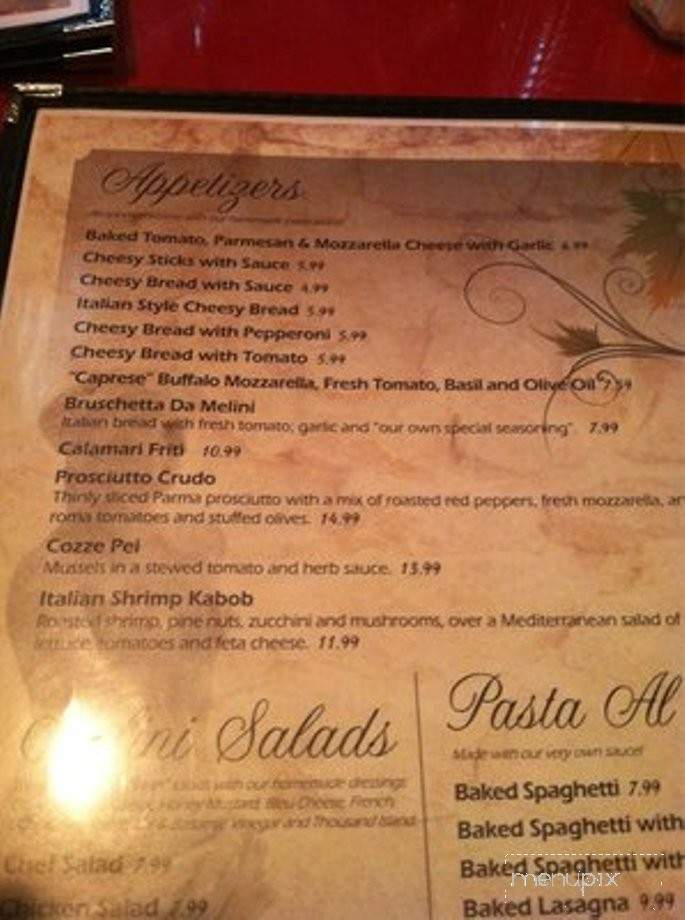 Melini's Resturaunt - Portsmouth, OH menu_pic