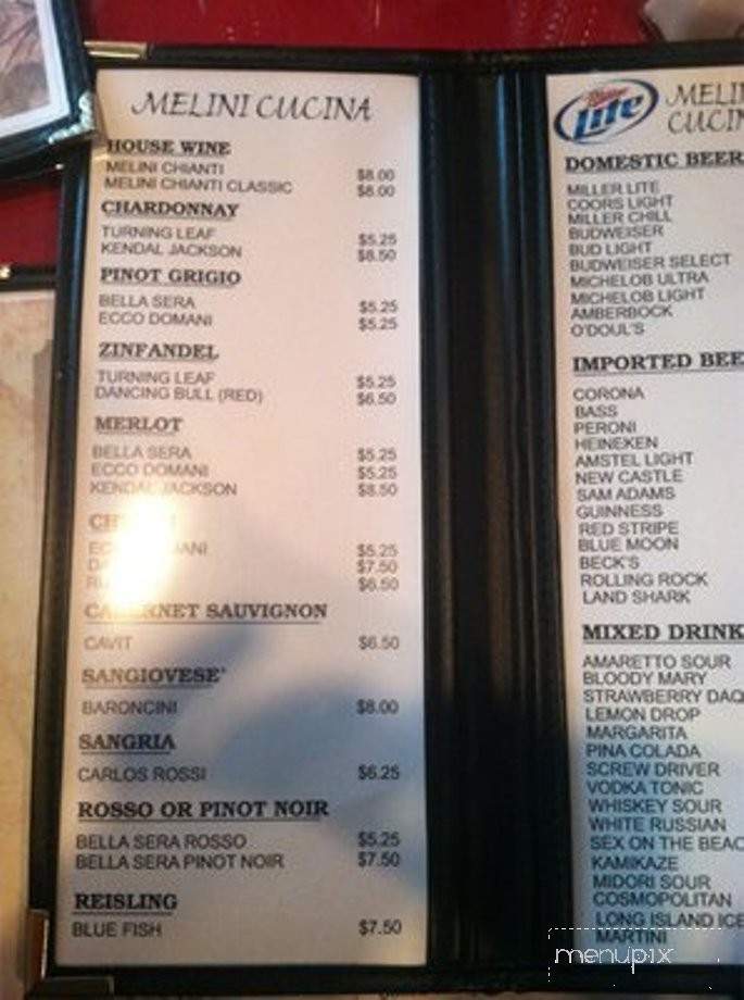 Melini's Resturaunt - Portsmouth, OH menu_pic