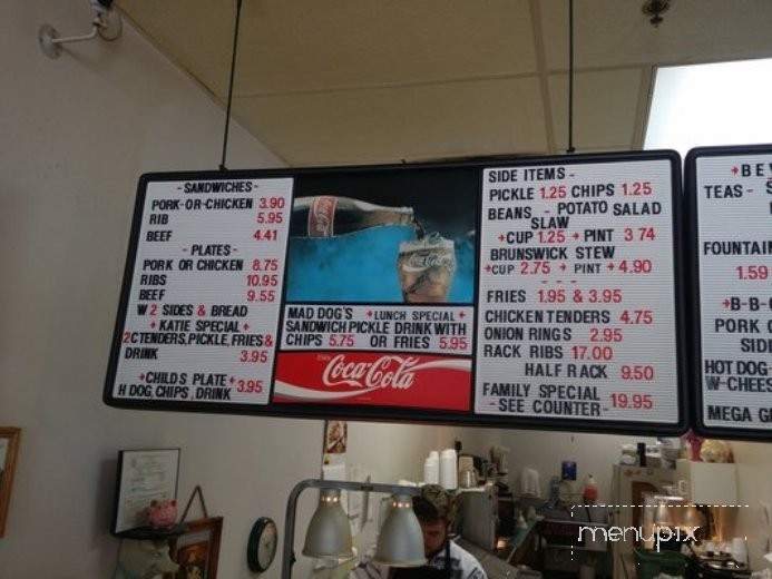 Mad Dog's BBQ - Conyers, GA menu_pic