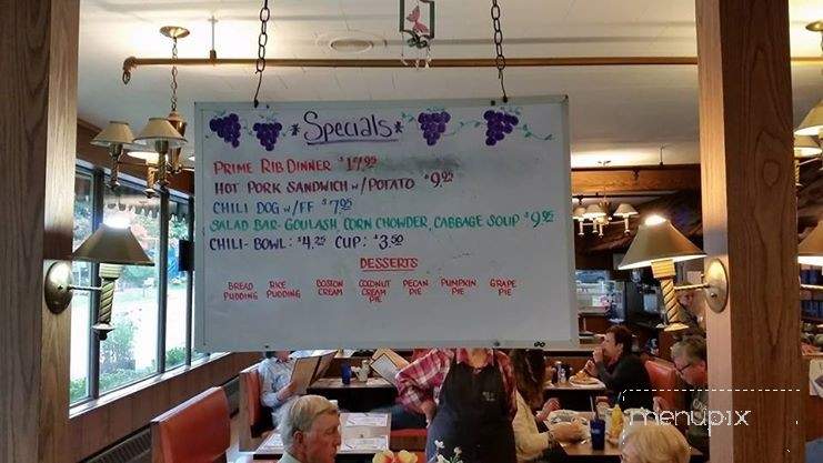 Bob & Ruth's Vineyard Restaurant - Naples, NY menu_pic