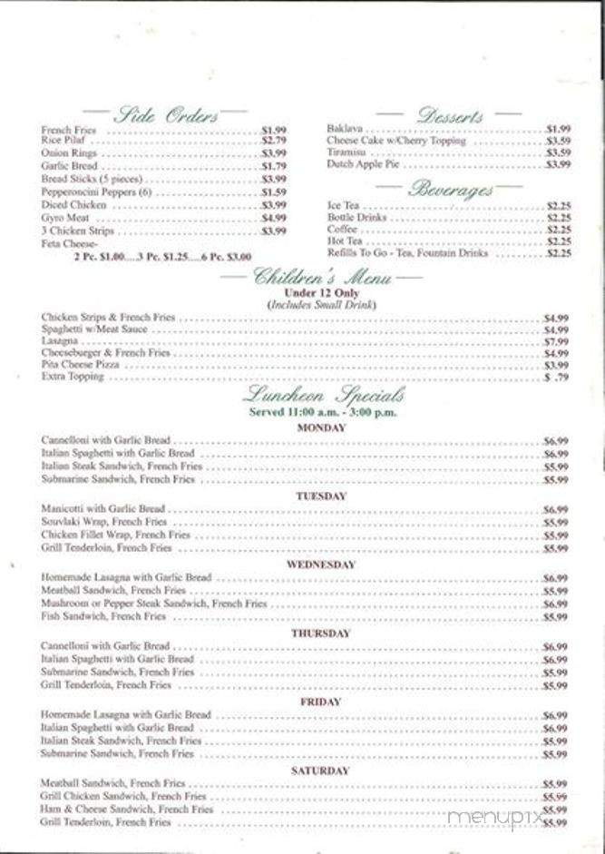 Aviano's - Thomaston, GA menu_pic