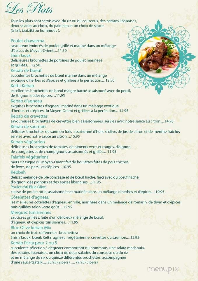 Blue Olive - Dieppe, NB menu_pic