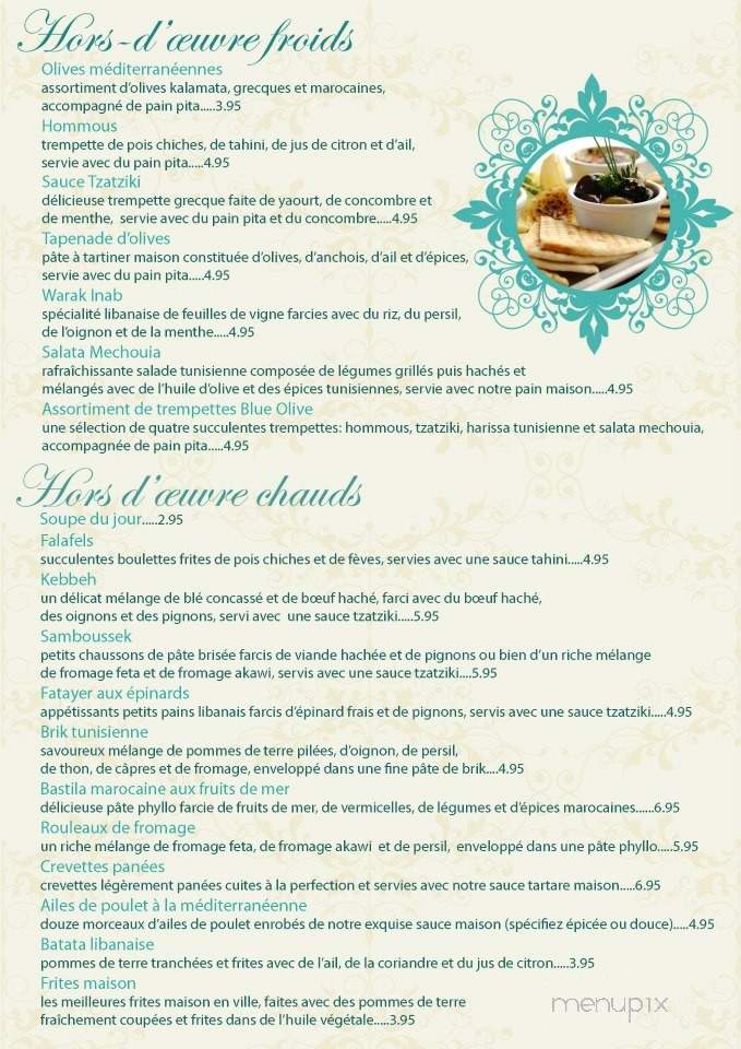 Blue Olive - Dieppe, NB menu_pic