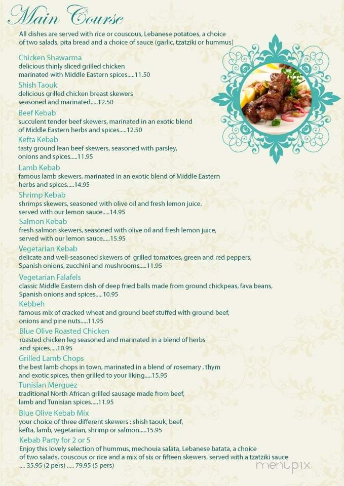 Blue Olive - Dieppe, NB menu_pic