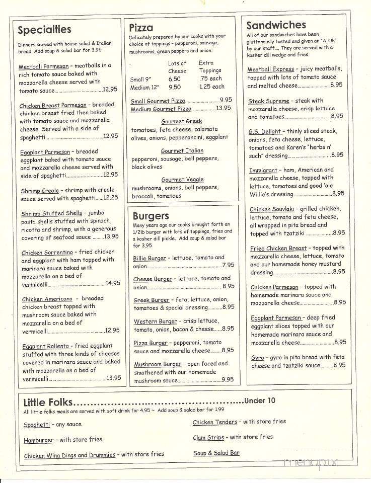 General Store - Fredericksburg, VA menu_pic
