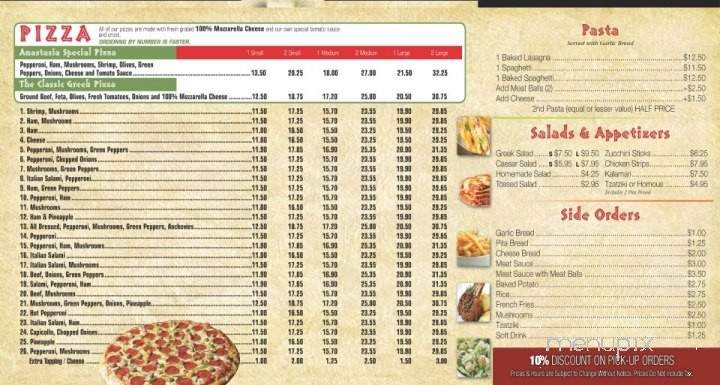Anastasia Seafood & Steakhouse - Surrey, BC menu_pic