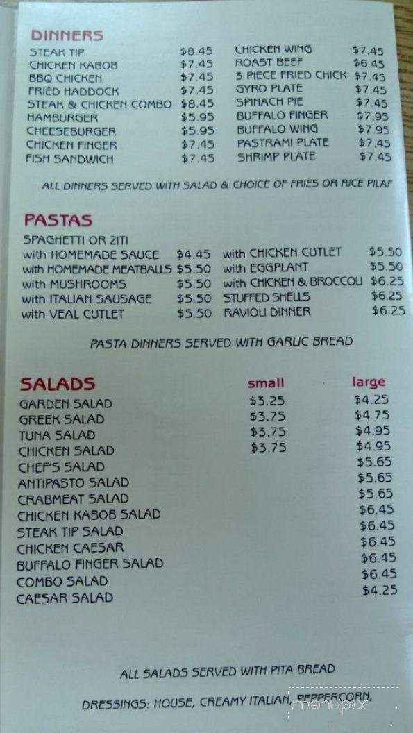 Crest Avenue Pizza - Winthrop, MA menu_pic