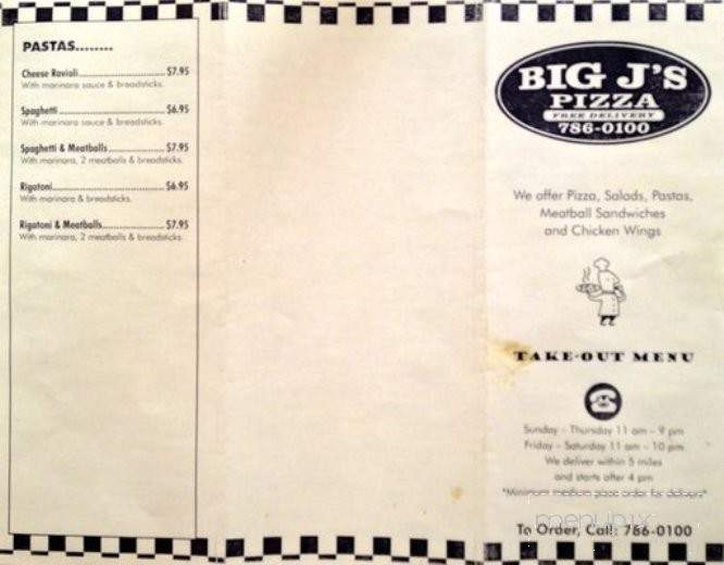 Big J's Pizza - Corralitos, CA menu_pic