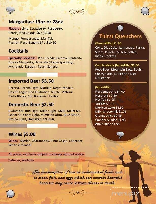 Hacienda Don Villo - Channahon, IL menu_pic
