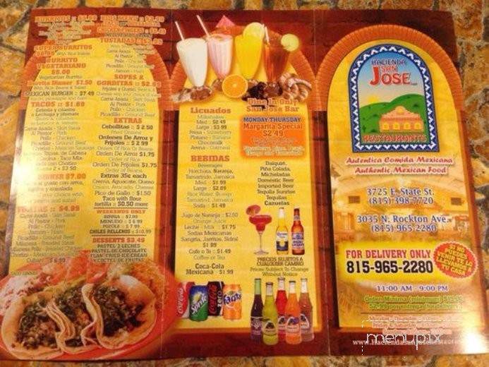 Taqueria San Jose - Rockford, IL menu_pic