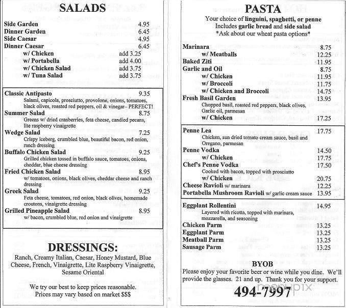 Speakeasy Pizzeria & Restaurant - Ship Bottom, NJ menu_pic