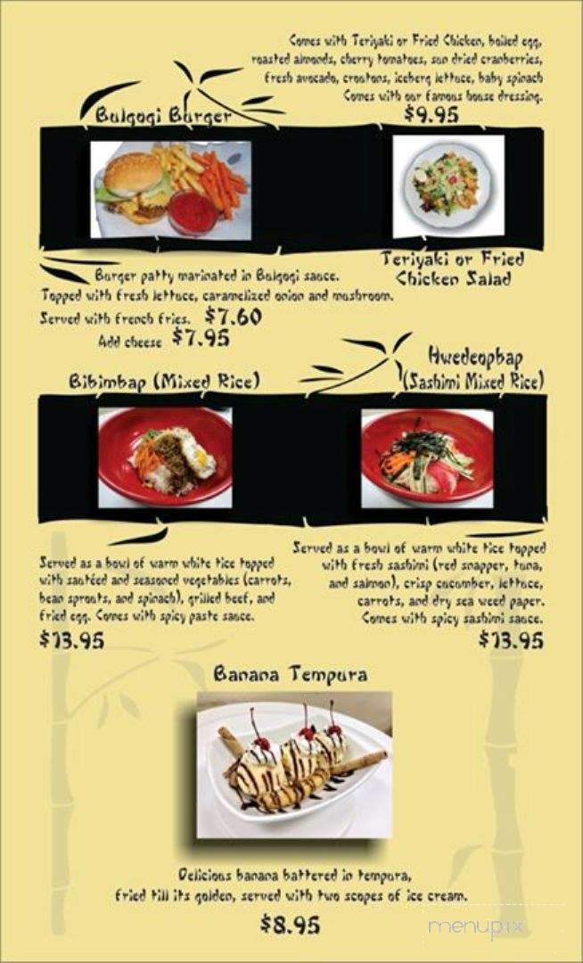 Fuji Kim's Sushi & Grill - Texarkana, TX menu_pic