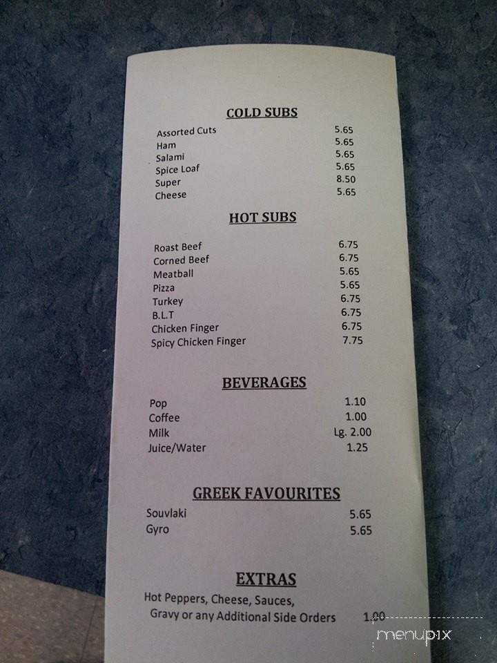 Palace Submarine - Brantford, ON menu_pic