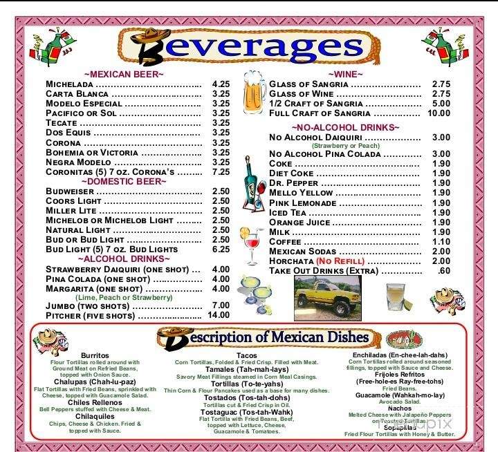 El Mazatlan - Clinton, NC menu_pic