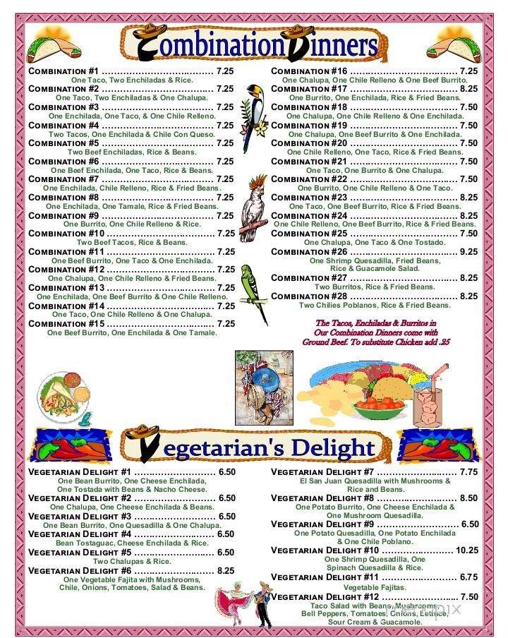 El Mazatlan - Clinton, NC menu_pic