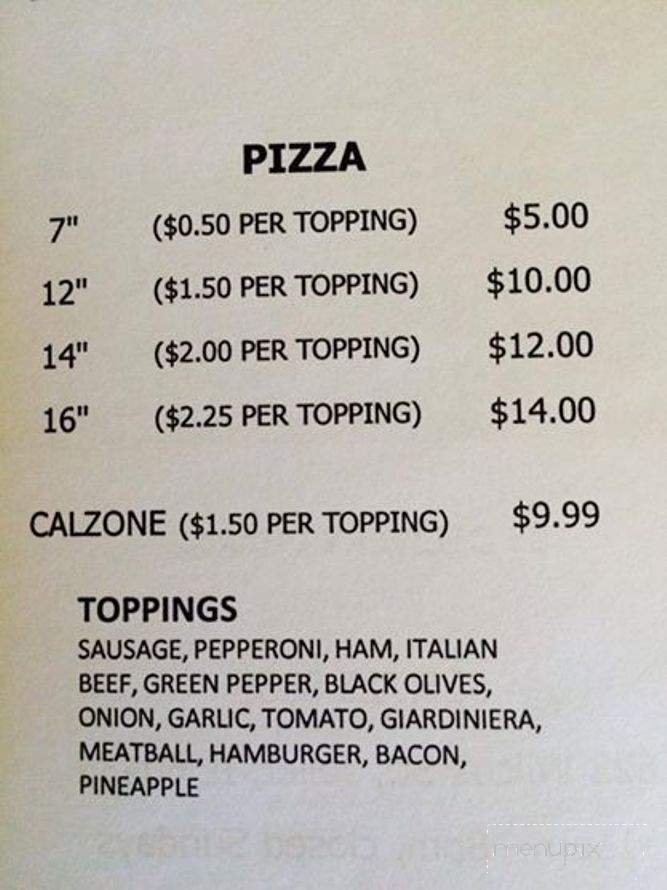 Big Chill - Joliet, IL menu_pic